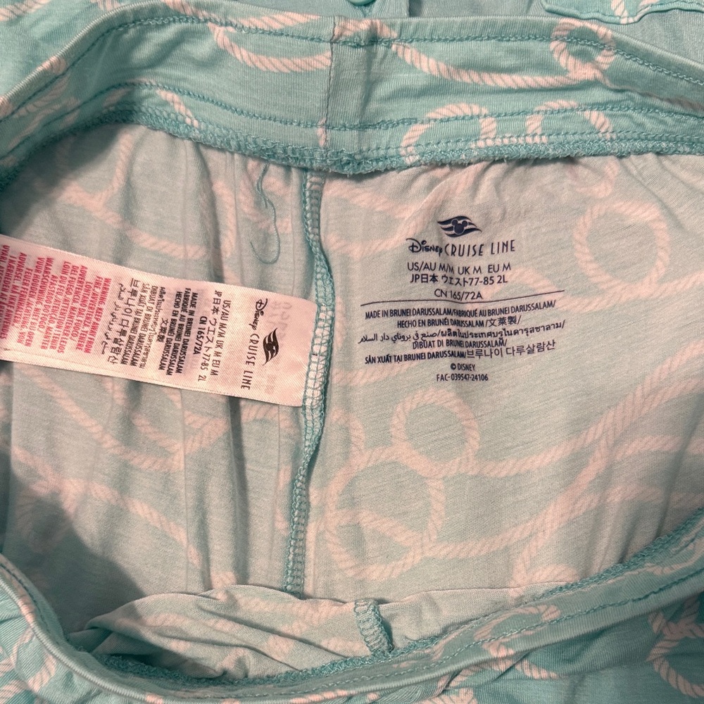 Aqua Pajama Set with Embroidered Detail - Picture 4 of 4
